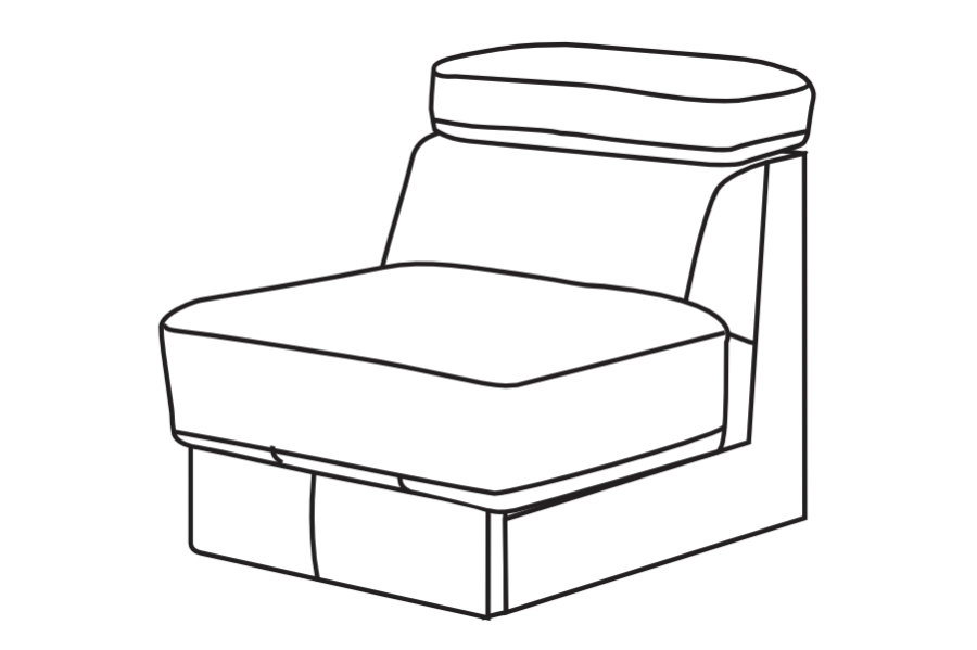 Tulipano fotel bez funkcji bez boków