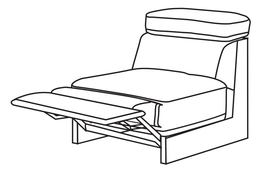 Tulipano fotel z funkcją relaks bez boków